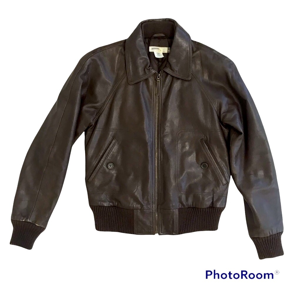 Vintage J Crew Leather Jacket Thermal Insulation